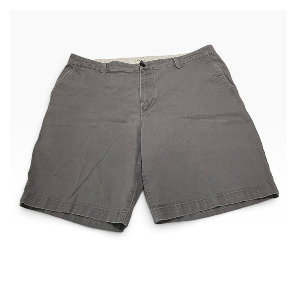 Dockers Mens Chino Shorts Size 42 Gray Classic Fit Flat Front 9.5" Inseam